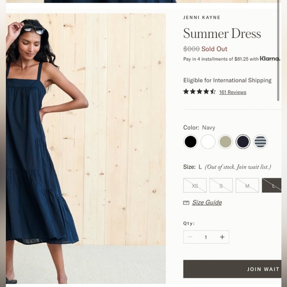 Jenni Kayne Summer Dress Navy Sz S Cotton Linen - Picture 12 of 13